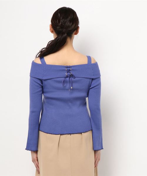 ジルバイ リブベーシックスカラップ オフショルニット JILL by JILL STUART（ジルバイジルスチュアート）の「◇リブ