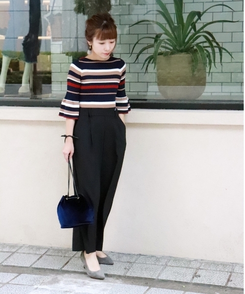 le.coeur blanc（ルクールブラン）の「【WEB限定PRICE】ワイドリブフレアースリーブ6分袖（ニット/セーター・レディース・ネイビー/ホワイト系その他/ブラウン/グリーン/ピンク系その他/ブルー系その他4・FREE）」の18枚目の写真