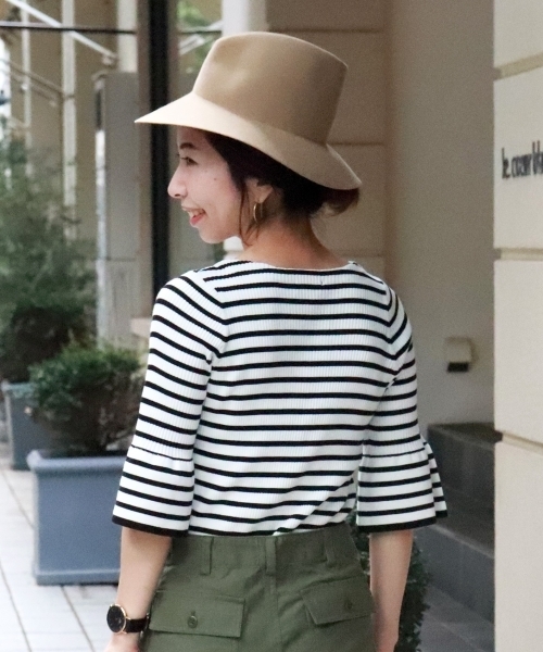 le.coeur blanc（ルクールブラン）の「【WEB限定PRICE】ワイドリブフレアースリーブ6分袖（ニット/セーター・レディース・ネイビー/ホワイト系その他/ブラウン/グリーン/ピンク系その他/ブルー系その他4・FREE）」の21枚目の写真