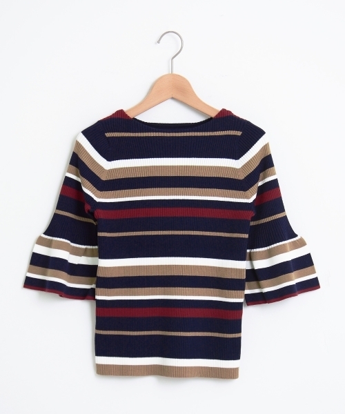 le.coeur blanc（ルクールブラン）の「【WEB限定PRICE】ワイドリブフレアースリーブ6分袖（ニット/セーター・レディース・ネイビー/ホワイト系その他/ブラウン/グリーン/ピンク系その他/ブルー系その他4・FREE）」の15枚目の写真