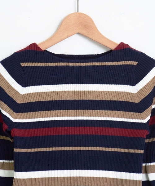 le.coeur blanc（ルクールブラン）の「【WEB限定PRICE】ワイドリブフレアースリーブ6分袖（ニット/セーター・レディース・ネイビー/ホワイト系その他/ブラウン/グリーン/ピンク系その他/ブルー系その他4・FREE）」の17枚目の写真