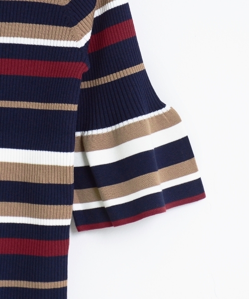 le.coeur blanc（ルクールブラン）の「【WEB限定PRICE】ワイドリブフレアースリーブ6分袖（ニット/セーター・レディース・ネイビー/ホワイト系その他/ブラウン/グリーン/ピンク系その他/ブルー系その他4・FREE）」の10枚目の写真