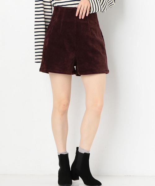 Another Edition(アナザーエディション)の「コーデュロイショートパンツ(その他パンツ・レディース・ベージュ/ワインレッド・MEDIUM/SMALL)」の1枚目の写真