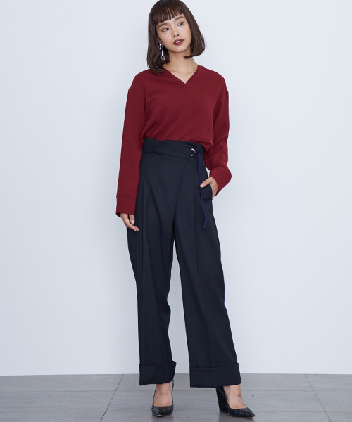 STUDIOUS（ステュディオス）の「【STUDIOUS】サワースキッパーブラウス（シャツ/ブラウス・レディース・オフホワイト/レッド/ブラック・FREE）」の17枚目の写真