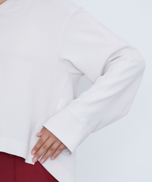 STUDIOUS（ステュディオス）の「【STUDIOUS】サワースキッパーブラウス（シャツ/ブラウス・レディース・オフホワイト/レッド/ブラック・FREE）」の11枚目の写真