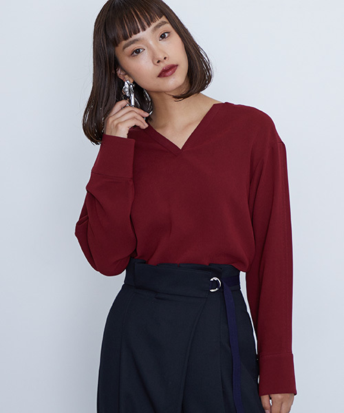 STUDIOUS（ステュディオス）の「【STUDIOUS】サワースキッパーブラウス（シャツ/ブラウス・レディース・オフホワイト/レッド/ブラック・FREE）」の20枚目の写真