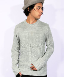 ８(eight) | ケーブル編み ニット セーター クルーネック ざっくりニット(ニット/セーター)