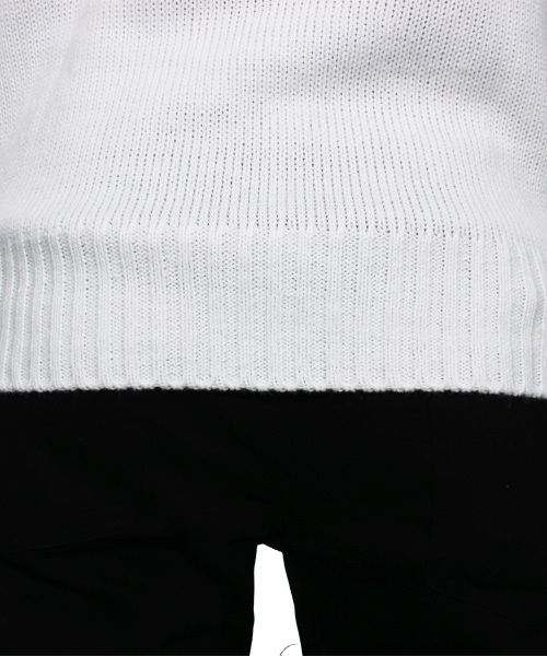 8(eight)(エイト)の「ケーブル編み ニット セーター クルーネック ざっくりニット(ニット/セーター・メンズ・ホワイト/ブラック/ベージュ/ネイビー/グレー/レッド/ピンク・MEDIUM/X-LARGE/LARGE)」の20枚目の写真