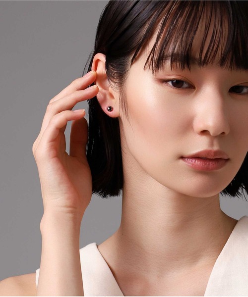 LION HEART(ライオンハート)の「“Petite Modern”ブラックダイヤモンドピアス(Lサイズ/0.5CT)/プラチナ900【LION HEART / ライオンハート】(ピアス(片耳用)・メンズ・プラチナム・FREE)」の20枚目の写真