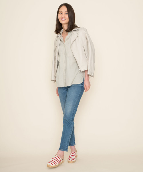 Moname（モナーム）の「ハイライズスリム デニムパンツ（デニムパンツ・レディース・ライトブルー・23inch/24inch/25inch/26inch）」の7枚目の写真