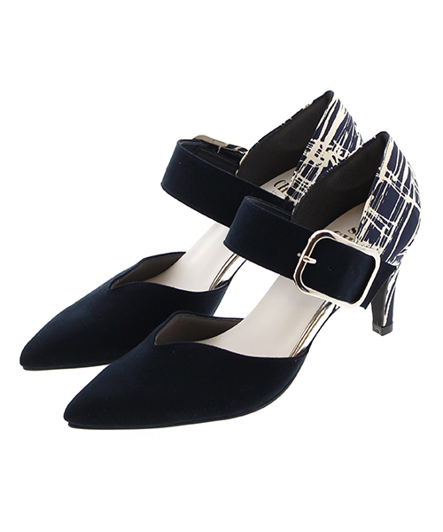 SON CHIC TOKYO(ソンシックトウキョウ)の「太ベルトセパレートパンプス(763-57216)【SON CHIC TOKYO】(パンプス・レディース・ネイビー/ブラック系その他/スモークピンク/ライトグレー・37/35/37.5/36.5/35.5/36)」の4枚目の写真