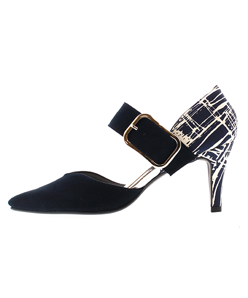 SON CHIC TOKYO(ソンシックトウキョウ)の「太ベルトセパレートパンプス(763-57216)【SON CHIC TOKYO】(パンプス・レディース・ネイビー/ブラック系その他/スモークピンク/ライトグレー・37/35/37.5/36.5/35.5/36)」の9枚目の写真