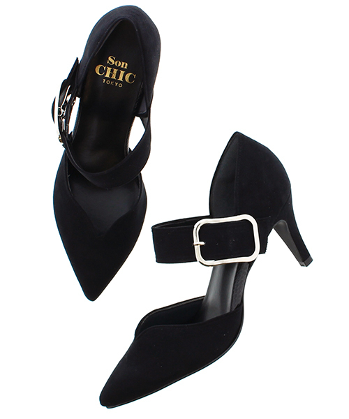 SON CHIC TOKYO(ソンシックトウキョウ)の「太ベルトセパレートパンプス(763-57216)【SON CHIC TOKYO】(パンプス・レディース・ネイビー/ブラック系その他/スモークピンク/ライトグレー・37/35/37.5/36.5/35.5/36)」の10枚目の写真