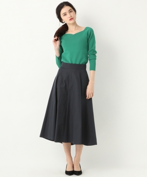 A part by（アパートバイ）の「【洗濯機で洗える/前後2WAY】12GVPハートネック２WAY/LS　782764（ニット/セーター・レディース・ブラック/パープル/グレー/グリーン/ホワイト系その他・LARGE/MEDIUM）」の14枚目の写真