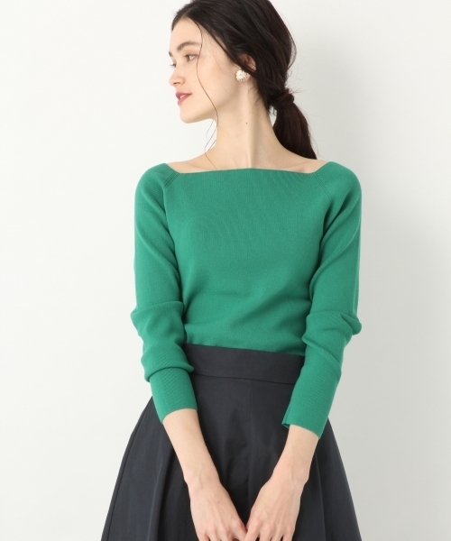 A part by（アパートバイ）の「【洗濯機で洗える/前後2WAY】12GVPハートネック２WAY/LS　782764（ニット/セーター・レディース・ブラック/パープル/グレー/グリーン/ホワイト系その他・LARGE/MEDIUM）」の13枚目の写真