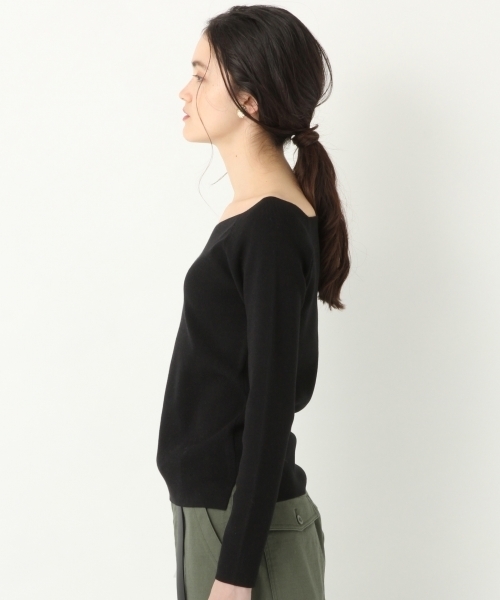 A part by（アパートバイ）の「【洗濯機で洗える/前後2WAY】12GVPハートネック２WAY/LS　782764（ニット/セーター・レディース・ブラック/パープル/グレー/グリーン/ホワイト系その他・LARGE/MEDIUM）」の12枚目の写真