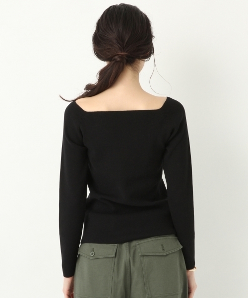 A part by（アパートバイ）の「【洗濯機で洗える/前後2WAY】12GVPハートネック２WAY/LS　782764（ニット/セーター・レディース・ブラック/パープル/グレー/グリーン/ホワイト系その他・LARGE/MEDIUM）」の16枚目の写真