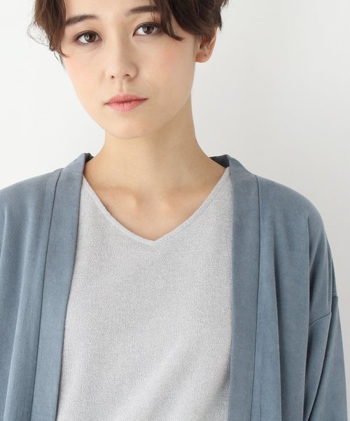 カットスエードロングカーディガン カットスエードロングカーディガン