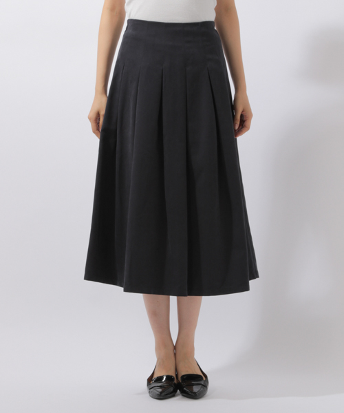 laboratory work（ラボラトリーワーク）の「タックフレアースカート（スカート・レディース・カーキ/ネイビー/パープル/マスタード・SMALL/MEDIUM）」の15枚目の写真