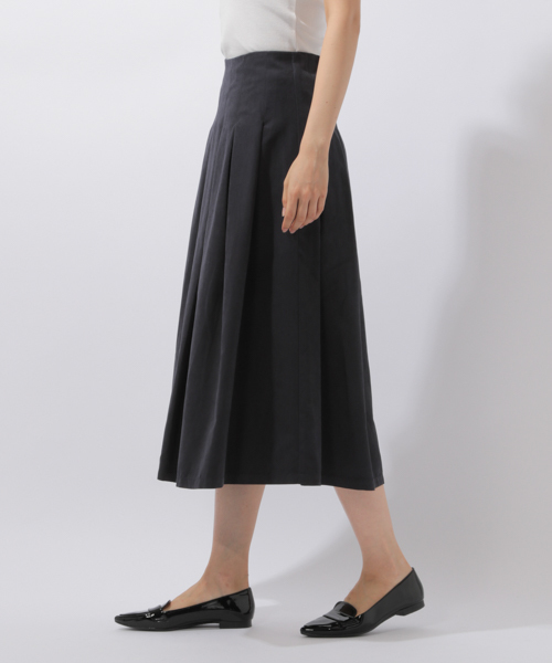 laboratory work（ラボラトリーワーク）の「タックフレアースカート（スカート・レディース・カーキ/ネイビー/パープル/マスタード・SMALL/MEDIUM）」の16枚目の写真