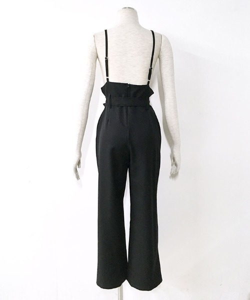 Grandeir(グランディール)の「フロントリボンハイウエストワイドサロペット(サロペット/オーバーオール・レディース・ブラック/ネイビー/グレー/モカ/ブラウン系その他・M/L)」の9枚目の写真