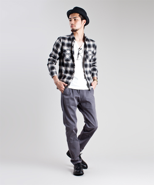 NANO universe（ナノユニバース）の「ツイルマドラススクウェアSH L/S（シャツ/ブラウス・メンズ・ブラック/チャコール/グリーン/ブルー/イエロー/レッド・MEDIUM/LARGE）」の16枚目の写真