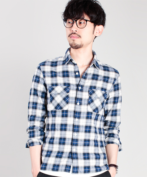 NANO universe（ナノユニバース）の「ツイルマドラススクウェアSH L/S（シャツ/ブラウス・メンズ・ブラック/チャコール/グリーン/ブルー/イエロー/レッド・MEDIUM/LARGE）」の7枚目の写真