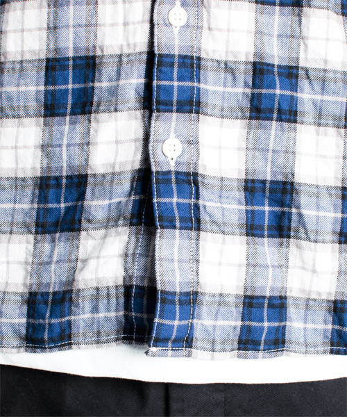 NANO universe（ナノユニバース）の「ツイルマドラススクウェアSH L/S（シャツ/ブラウス・メンズ・ブラック/チャコール/グリーン/ブルー/イエロー/レッド・MEDIUM/LARGE）」の13枚目の写真