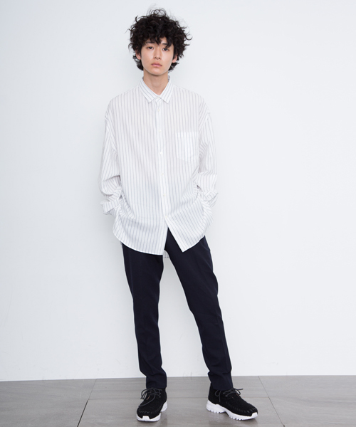 Name.（ネーム）の「【Name.×Kisshmaru】 Shimamura PIN STRIPE SH（シャツ/ブラウス・メンズ・ホワイト/ネイビー・1/0）」の6枚目の写真