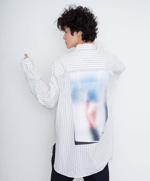 Name.（ネーム）の「【Name.×Kisshmaru】 Shimamura PIN STRIPE SH（シャツ/ブラウス・メンズ・ホワイト/ネイビー・1/0）」の7枚目の写真