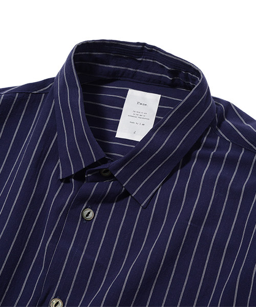 Name.（ネーム）の「【Name.×Kisshmaru】 Shimamura PIN STRIPE SH（シャツ/ブラウス・メンズ・ホワイト/ネイビー・1/0）」の9枚目の写真