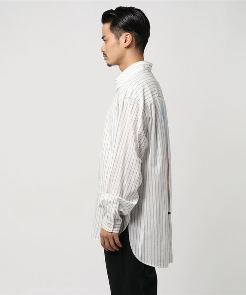 Name.（ネーム）の「【Name.×Kisshmaru】 Shimamura PIN STRIPE SH（シャツ/ブラウス・メンズ・ホワイト/ネイビー・1/0）」の3枚目の写真