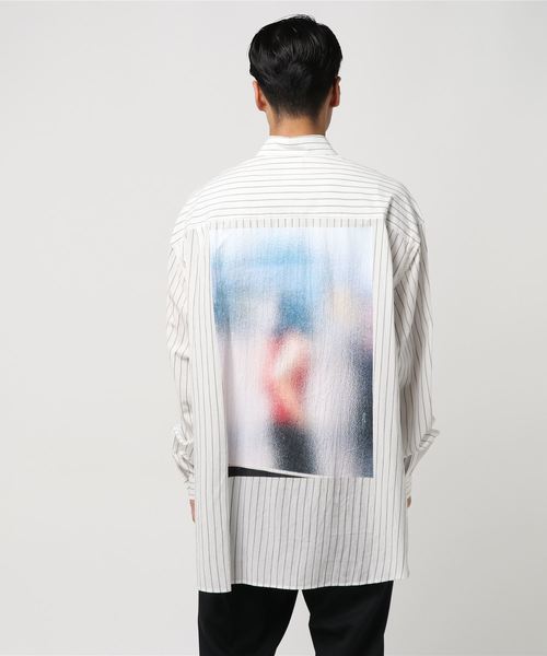 Name.（ネーム）の「【Name.×Kisshmaru】 Shimamura PIN STRIPE SH（シャツ/ブラウス・メンズ・ホワイト/ネイビー・1/0）」の4枚目の写真