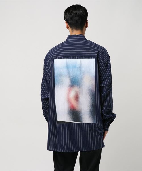 Name.（ネーム）の「【Name.×Kisshmaru】 Shimamura PIN STRIPE SH（シャツ/ブラウス・メンズ・ホワイト/ネイビー・1/0）」の5枚目の写真