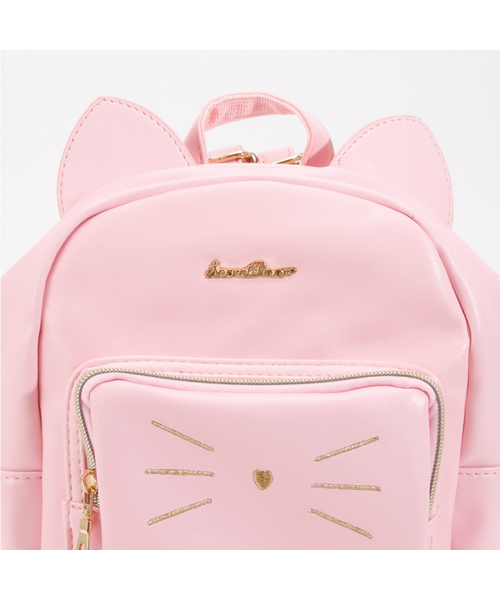 マンハッタナーズ　リュック　ピンク　ワンカラー　バッグ　猫　キャット　カジュアル マンハッタナーズ リュック ピンク ワンカラー バッグ 猫