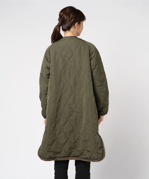 kha:ki(カーキ)の「「KHA:KI / カーキ」キルティング×ボアリバーシブルジャケット ロング(ダウンジャケット/コート・レディース・カーキ/モカ・1/2)」の9枚目の写真