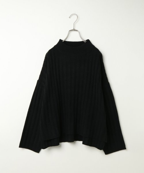 VENCEEXCHANGE（ヴァンスエクスチェンジ）の「太リブハイネックトップス（ニット/セーター・レディース・グレー/ブラック・M）」の8枚目の写真