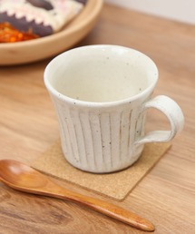 削ぎ目陶器マグ