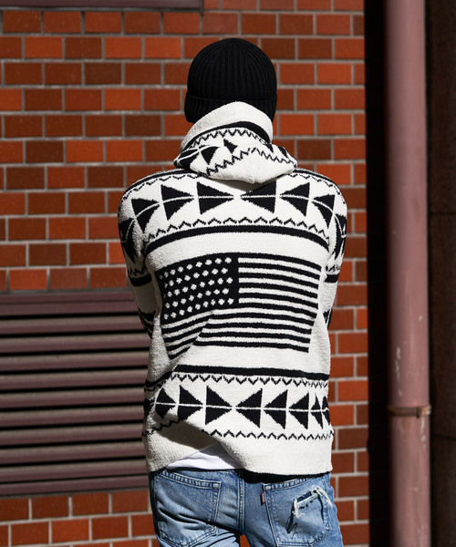 JACKROSE（ジャックローズ）の「モールニットイーグルZIPパーカー 