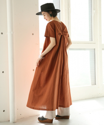 LOWRYS FARM | ウシロネジリＡラインワンピース　831681(ワンピース)