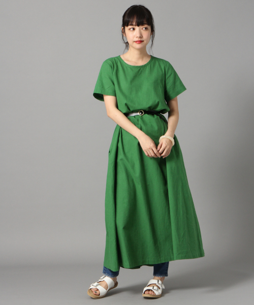 LOWRYS FARM（ローリーズファーム）の「ウシロネジリＡラインワンピース　831681（ワンピース・レディース・ブラック/パープル/ブラウン/グリーン/アイボリー/ブラウン系その他/ベージュ・FREE）」の6枚目の写真