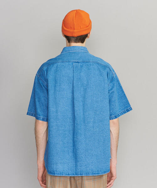 BEAUTY&YOUTH UNITED ARROWS（ビューティーアンドユースユナイテッドアローズ）の「【WEB限定】 by デニム ワイド ショートスリーブ シャツ ◆（シャツ/ブラウス・メンズ・コバルトブルー/ネイビー・L/S/M/XL）」の10枚目の写真