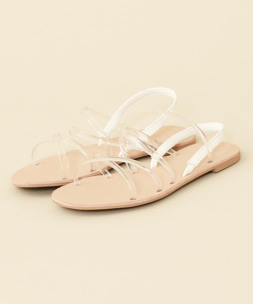 BEAUTY&YOUTH UNITED ARROWS(ビューティーアンドユースユナイテッドアローズ)の「BY∴ クリアクロスバックストラップサンダル о(サンダル・レディース・ホワイト/ブラック・35h/36h/37h/36/37)」の17枚目の写真