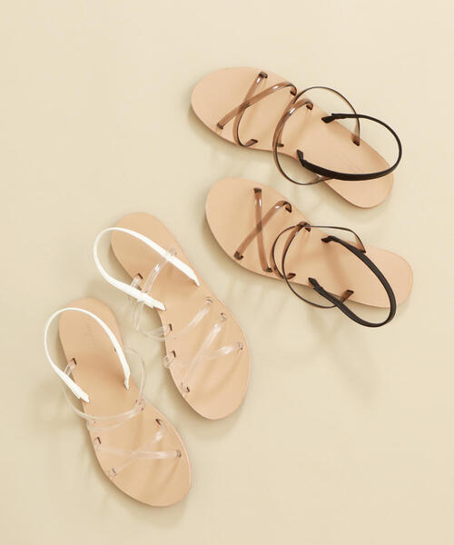 BEAUTY&YOUTH UNITED ARROWS(ビューティーアンドユースユナイテッドアローズ)の「BY∴ クリアクロスバックストラップサンダル о(サンダル・レディース・ホワイト/ブラック・35h/36h/37h/36/37)」の10枚目の写真