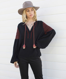 ALEXIA STAM | Embroidered Balloon Sleeve Shirt/刺繍バルーンスリーブシャツ(シャツ/ブラウス)