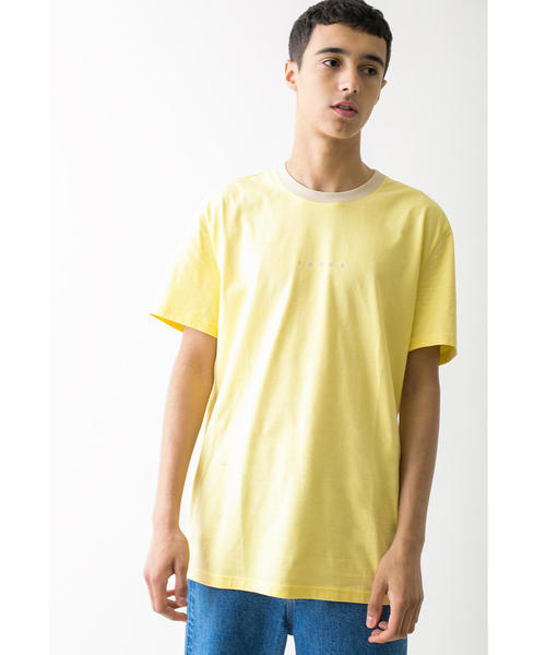FUTUR(フューチャー)の「<FUTUR × monkay time> 01 RINGER TEE/Tシャツ(Tシャツ/カットソー・メンズ・イエロー/ライトブルー・LARGE/X-LARGE/MEDIUM/SMALL)」の1枚目の写真