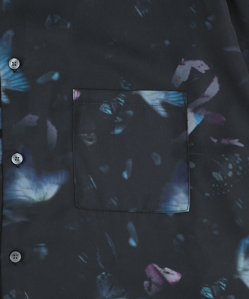 STUDIOUS（ステュディオス）の「【STUDIOUS】ダークフラワービッグシルエットシャツver.2（シャツ/ブラウス・メンズ・ブラック/ブルー・3/1/2）」の3枚目の写真