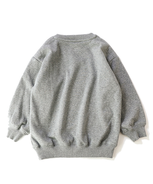 devirock（デビロック）の「裏シャギービッグシルエットトレーナー（スウェット・キッズ・ブラック/ダークグリーン/モカ/ラベンダー/杢グレー/ブルー系その他/パープル系その他/ダークベージュ・110cm/100cm/120cm/130cm/140cm/150cm/160cm）」の11枚目の写真