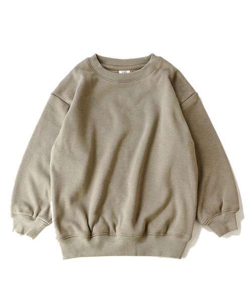 devirock（デビロック）の「裏シャギービッグシルエットトレーナー（スウェット・キッズ・ブラック/ダークグリーン/モカ/ラベンダー/杢グレー/ブルー系その他/パープル系その他/ダークベージュ・110cm/100cm/120cm/130cm/140cm/150cm/160cm）」の19枚目の写真