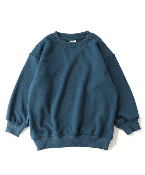 devirock（デビロック）の「裏シャギービッグシルエットトレーナー（スウェット・キッズ・ブラック/ダークグリーン/モカ/ラベンダー/杢グレー/ブルー系その他/パープル系その他/ダークベージュ・110cm/100cm/120cm/130cm/140cm/150cm/160cm）」の17枚目の写真